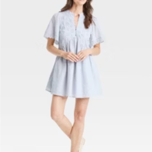 Universal Thread | Dresses | Universal Thread Blue Ruffled Tiered ...